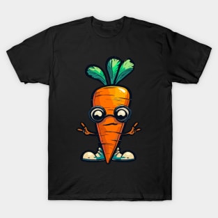 Cute funny carrot in glasses T-Shirt